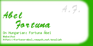 abel fortuna business card