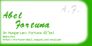 abel fortuna business card